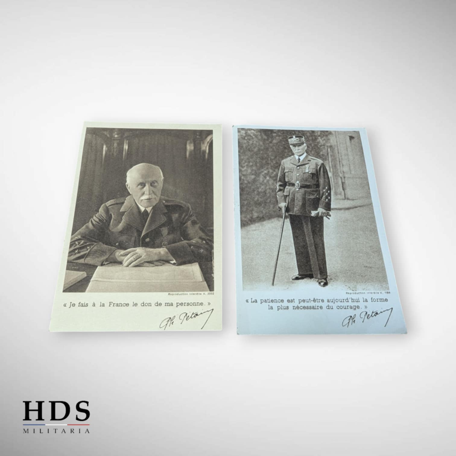 Lot 4 cartes postales Maréchal Pétain Vichy ww2