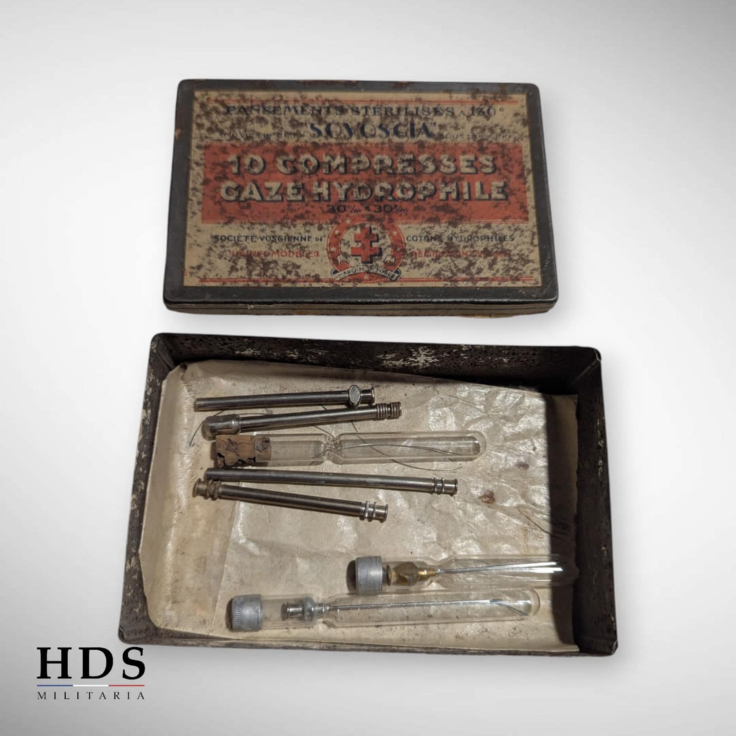 Boîtes compresses médicales France 40 ww2