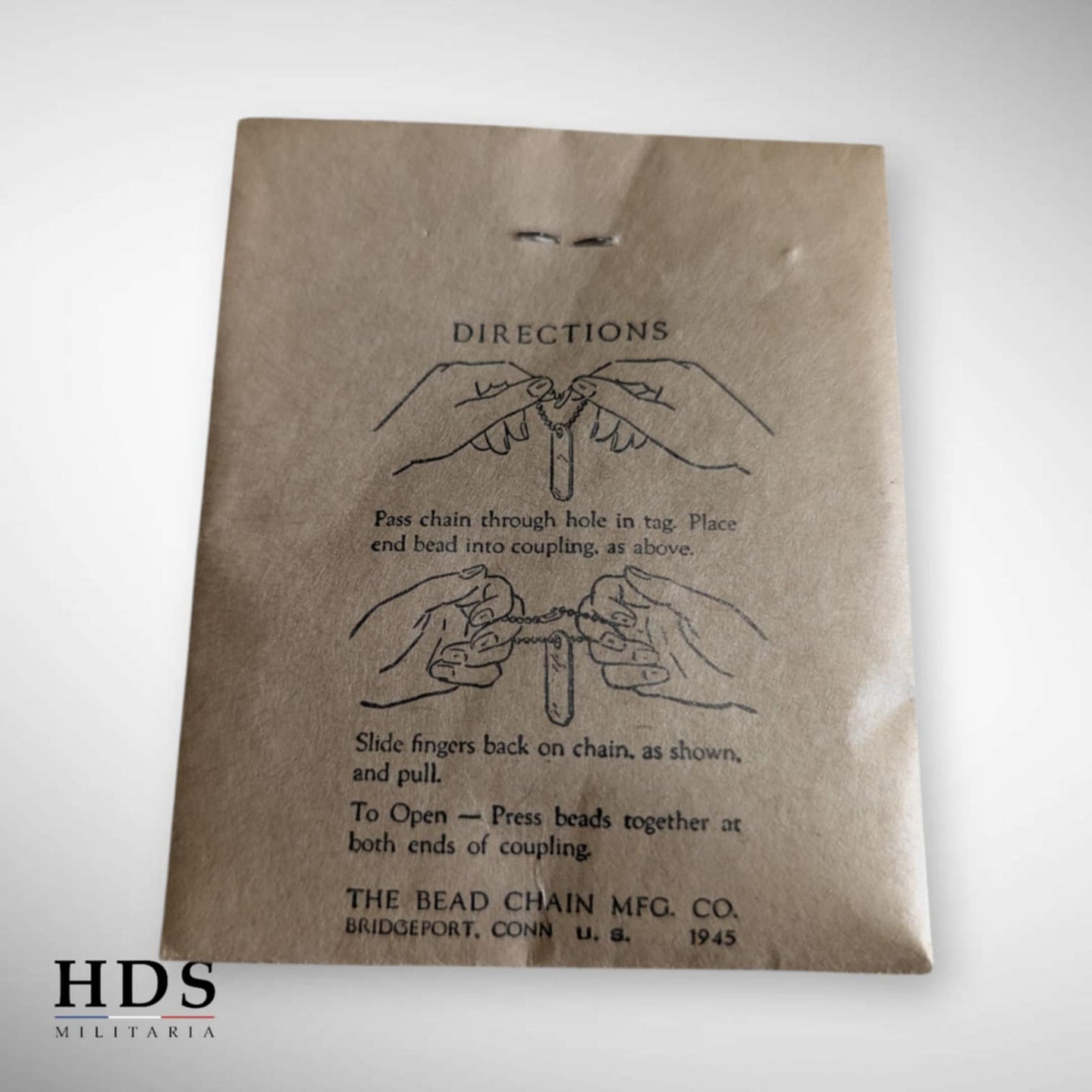 Chaîne de dog tag US ww2