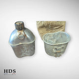 Lot gourde US ww2 + Pochette gamelle + housse nettoyage