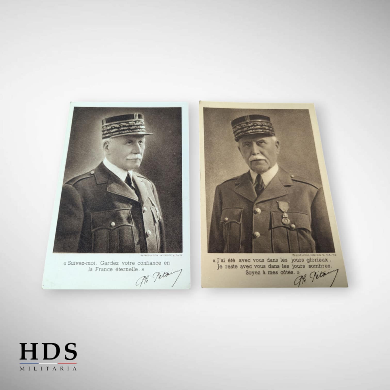 Lot 4 cartes postales Maréchal Pétain Vichy ww2