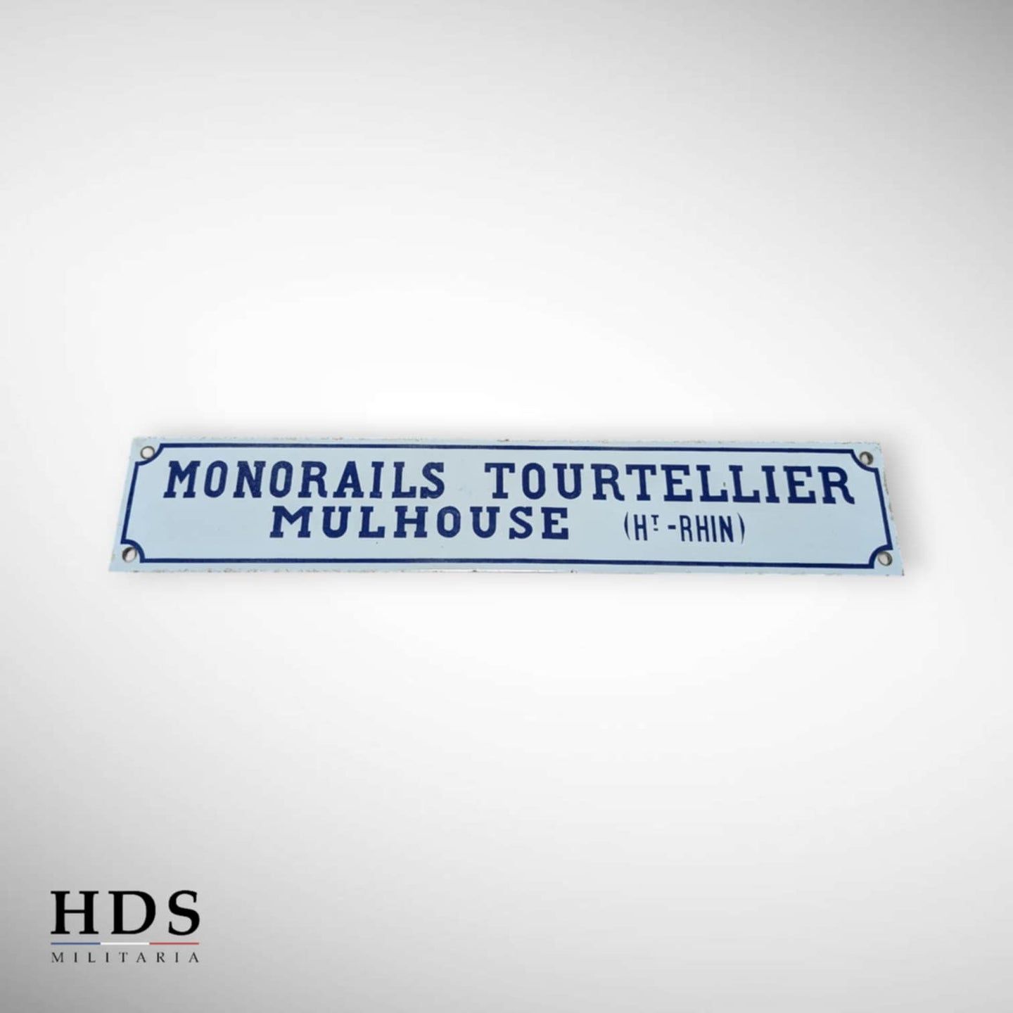 Plaque émaillée Monorails Tourtellier ligne Maginot ww2
