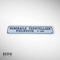 Plaque émaillée Monorails Tourtellier ligne Maginot ww2