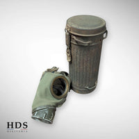 Boîtier masque à gaz allemand ww2 + épave masque
