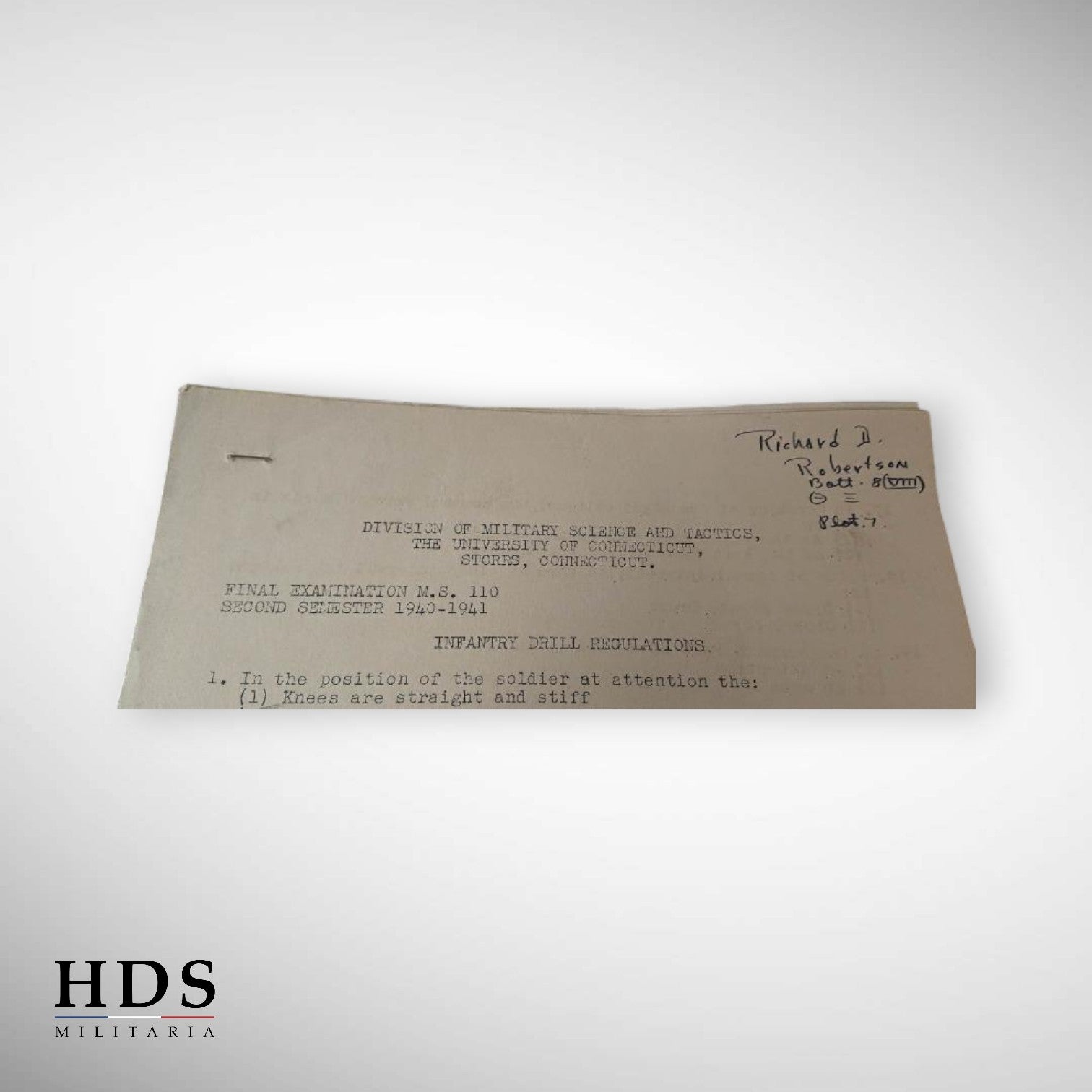 Examen final Armée US ww2 1940-41