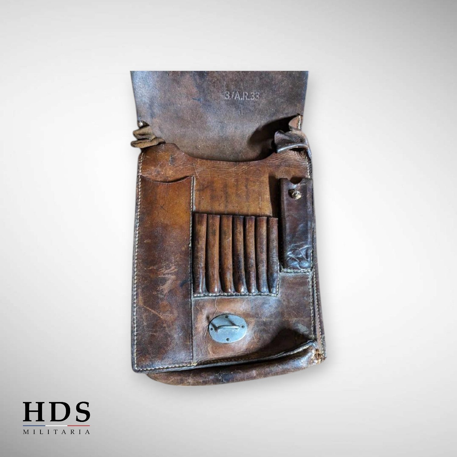 German WW2 15th Panzer Division Map Holder