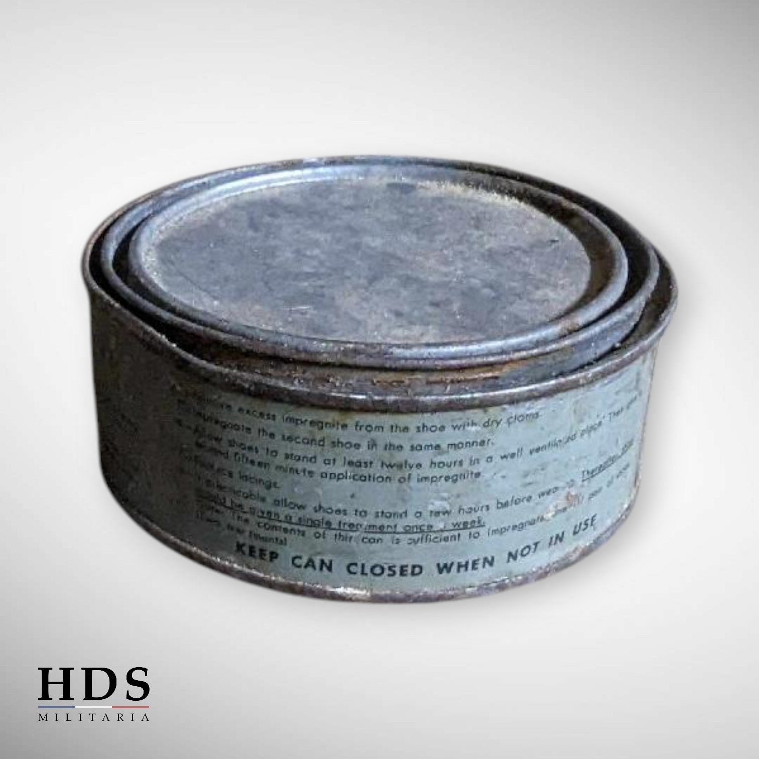 Boîte à graisse anti gaz US ww2
