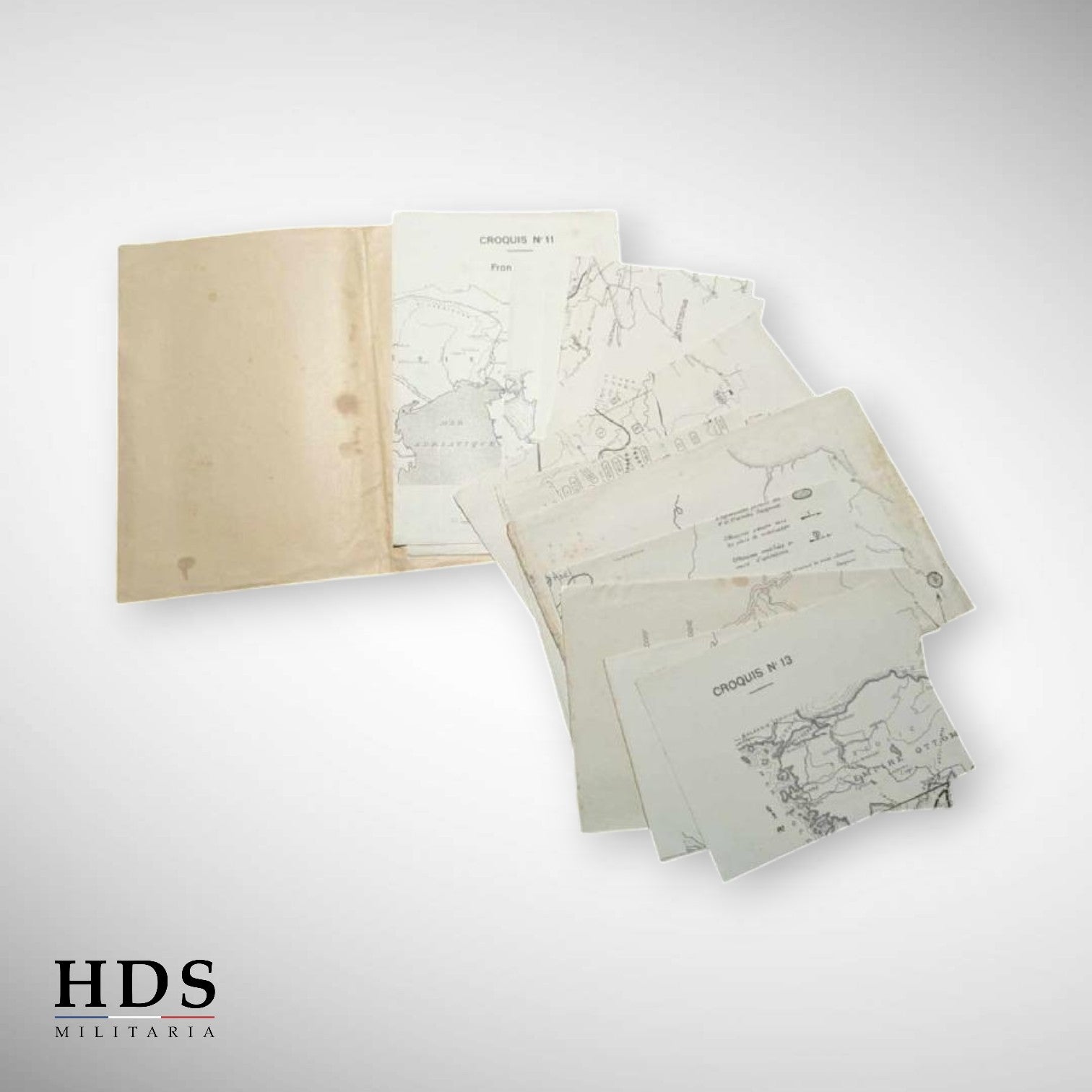 Lot of documents from the Autun Military School in 1929, France, 40 years WW2