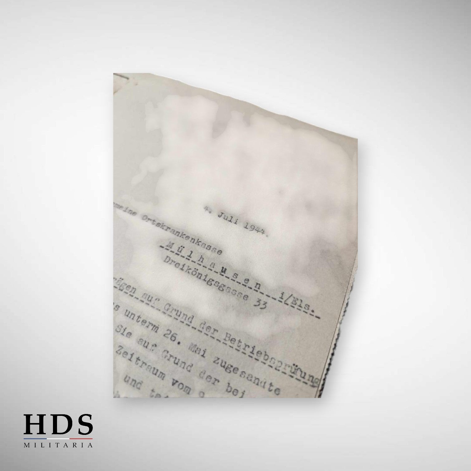 Lot documents Alsace ww2 Mulhouse 1944