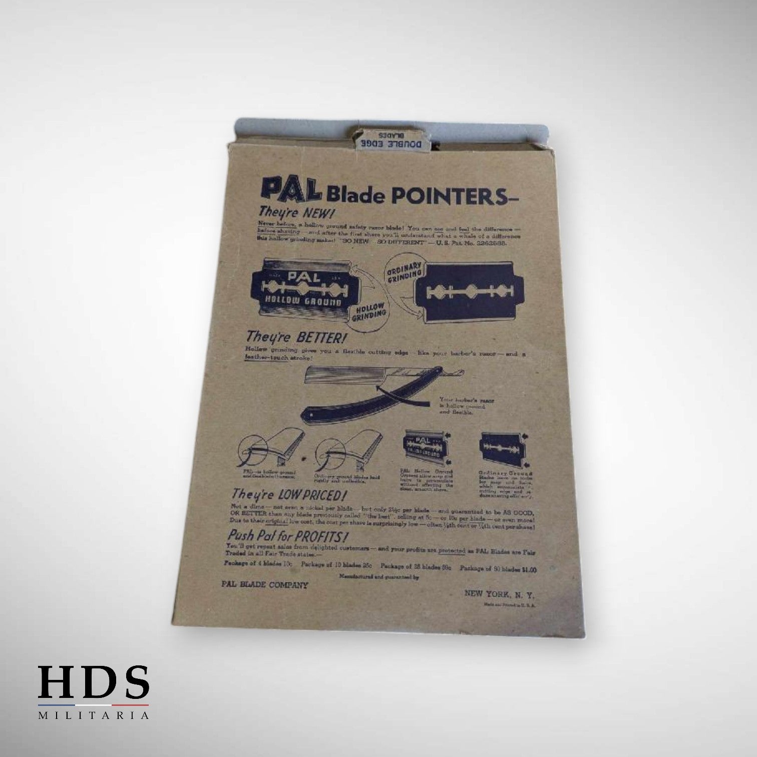 PAL Px ww2 US razor blade display – HDS militaria