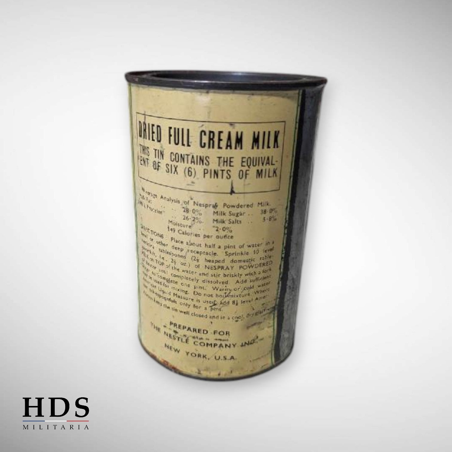 Boîte de lait en poudre US ww2 Nestlé