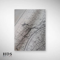 Carte ww2 Frontière allemande armée Libération 1944