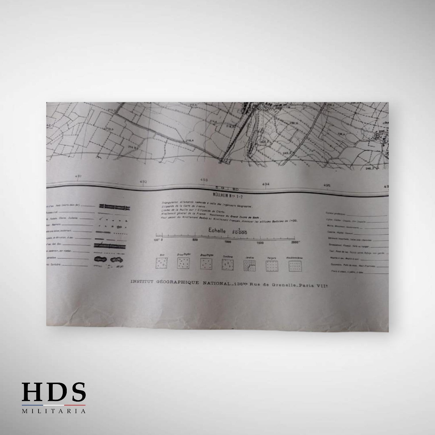 Carte ww2 Frontière allemande armée Libération 1944