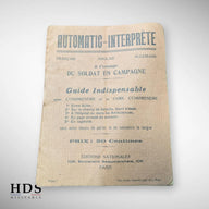 Dictionnaire Français Anglais Allemand du soldat en campagne ww1
