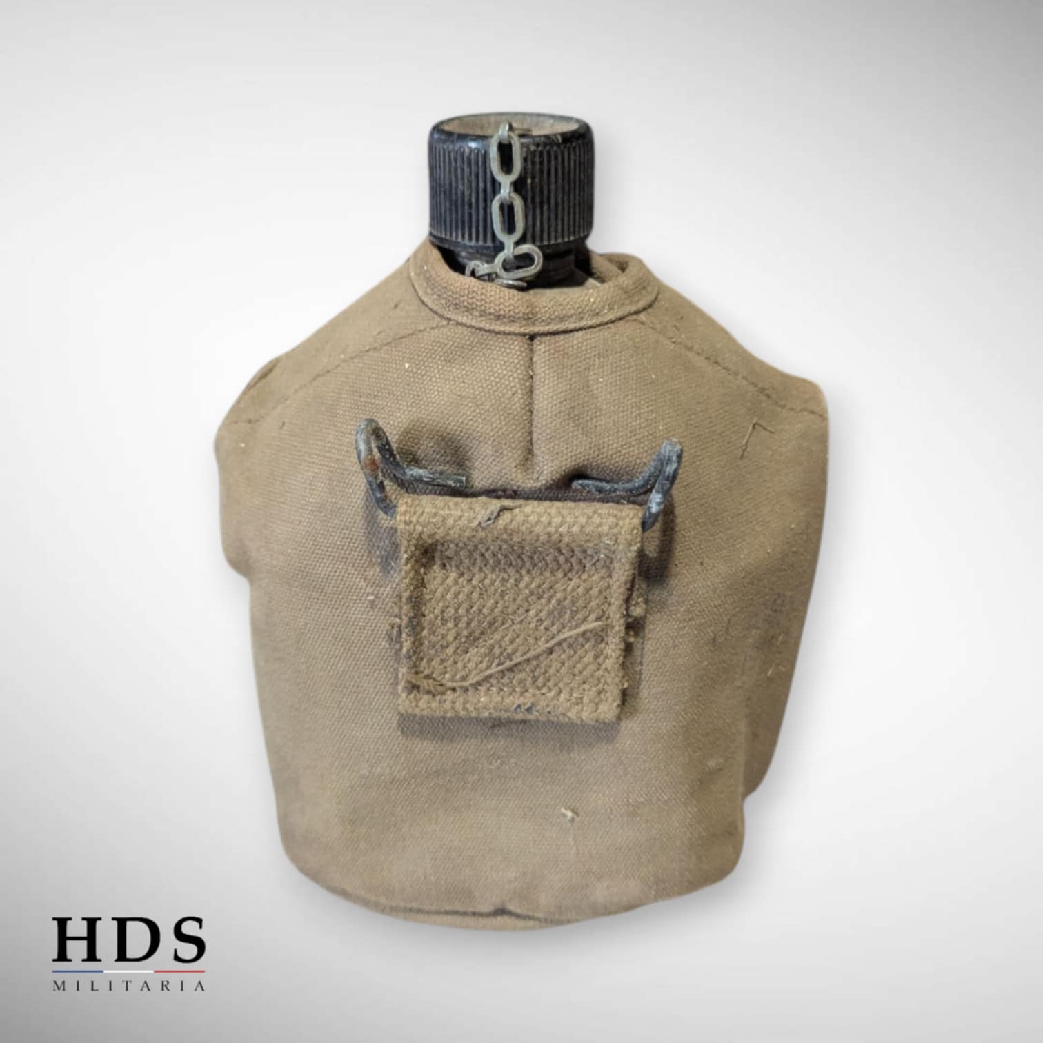 Gourde US ww2 complète housse od3 1943 Vosges
