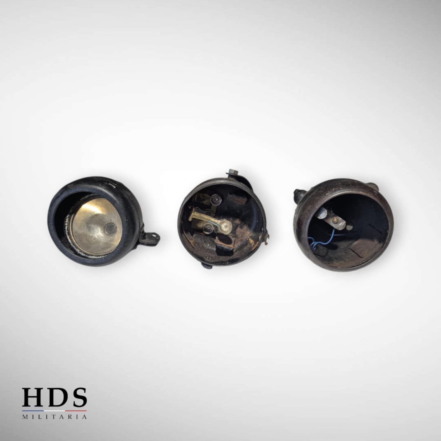Lot de trois phares lumière pour vélo allemand ww2 truppenfahrrad