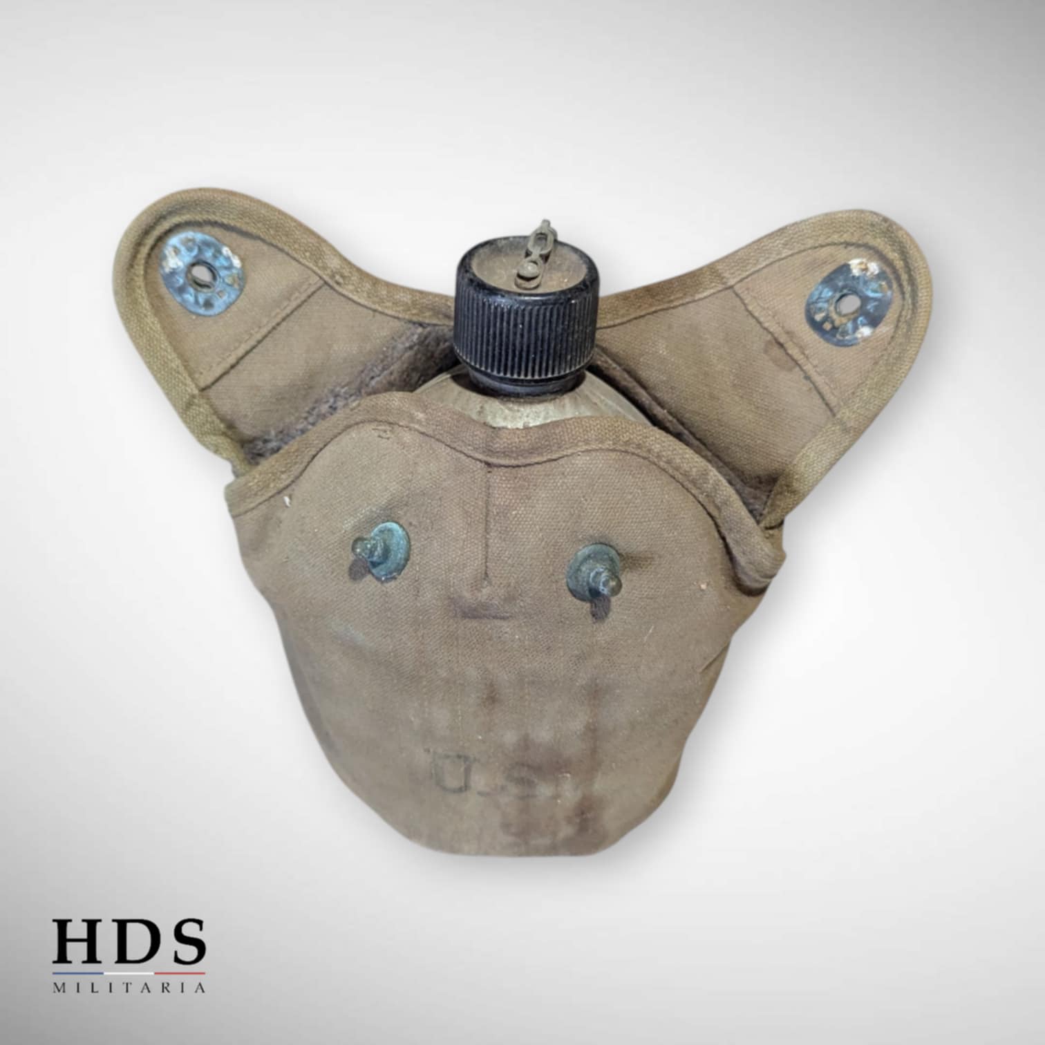 Gourde US ww2 complète housse od3 1943 Vosges