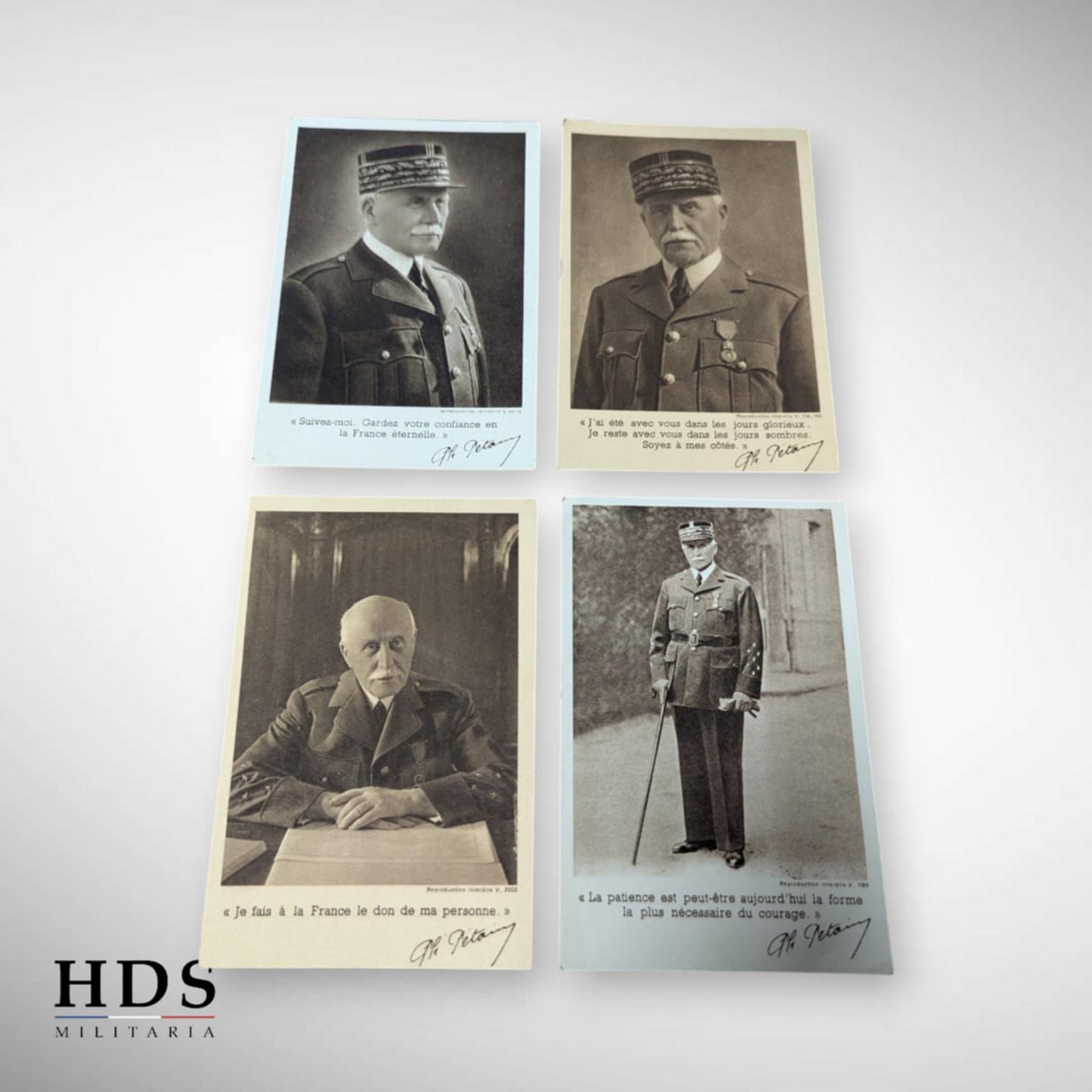Lot 4 cartes postales Maréchal Pétain Vichy ww2