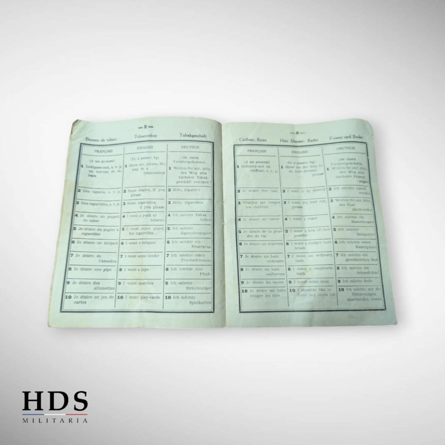 Dictionnaire Français Anglais Allemand du soldat en campagne ww1