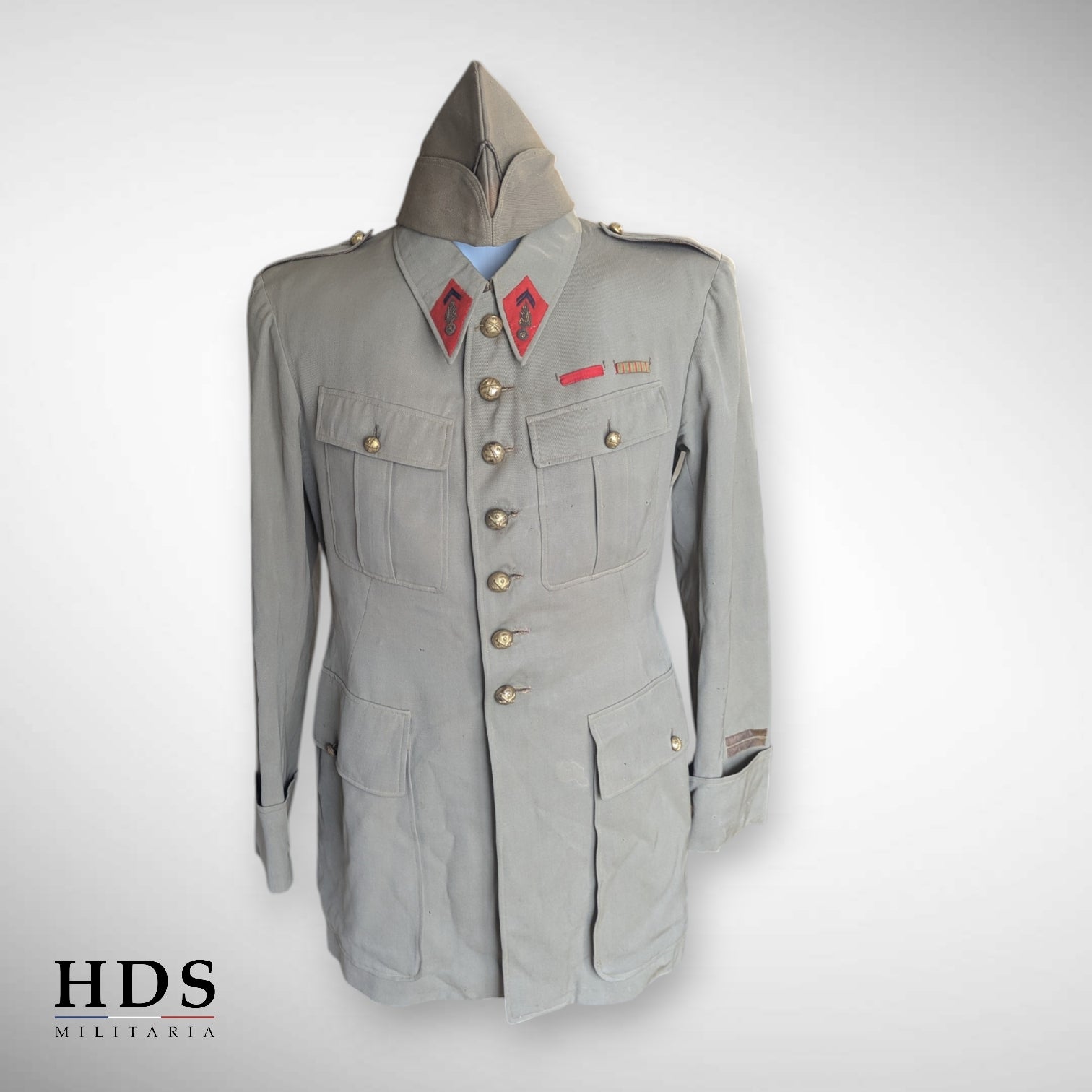 Vareuse + calot lieutenant artillerie France 40 ww2