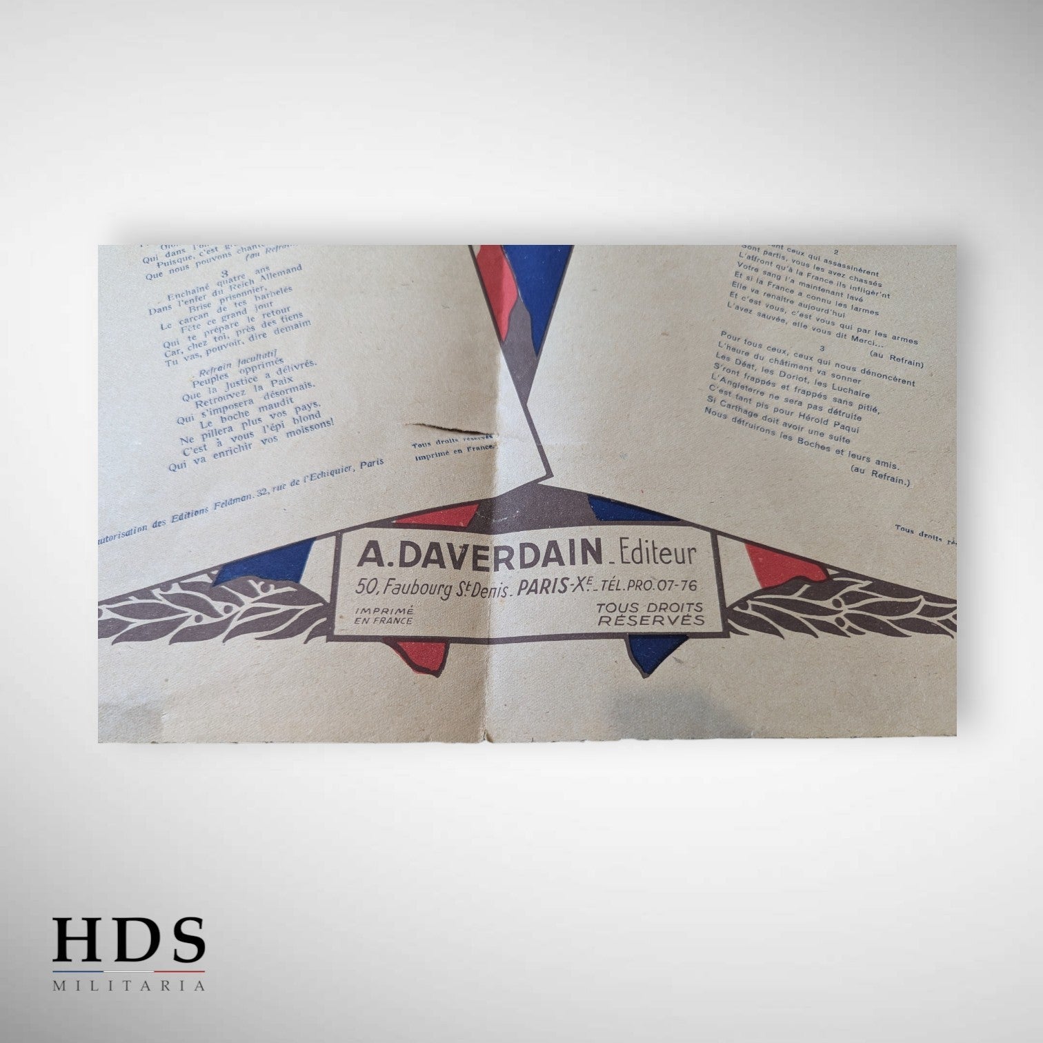 Affiche chants Libération FFI ww2