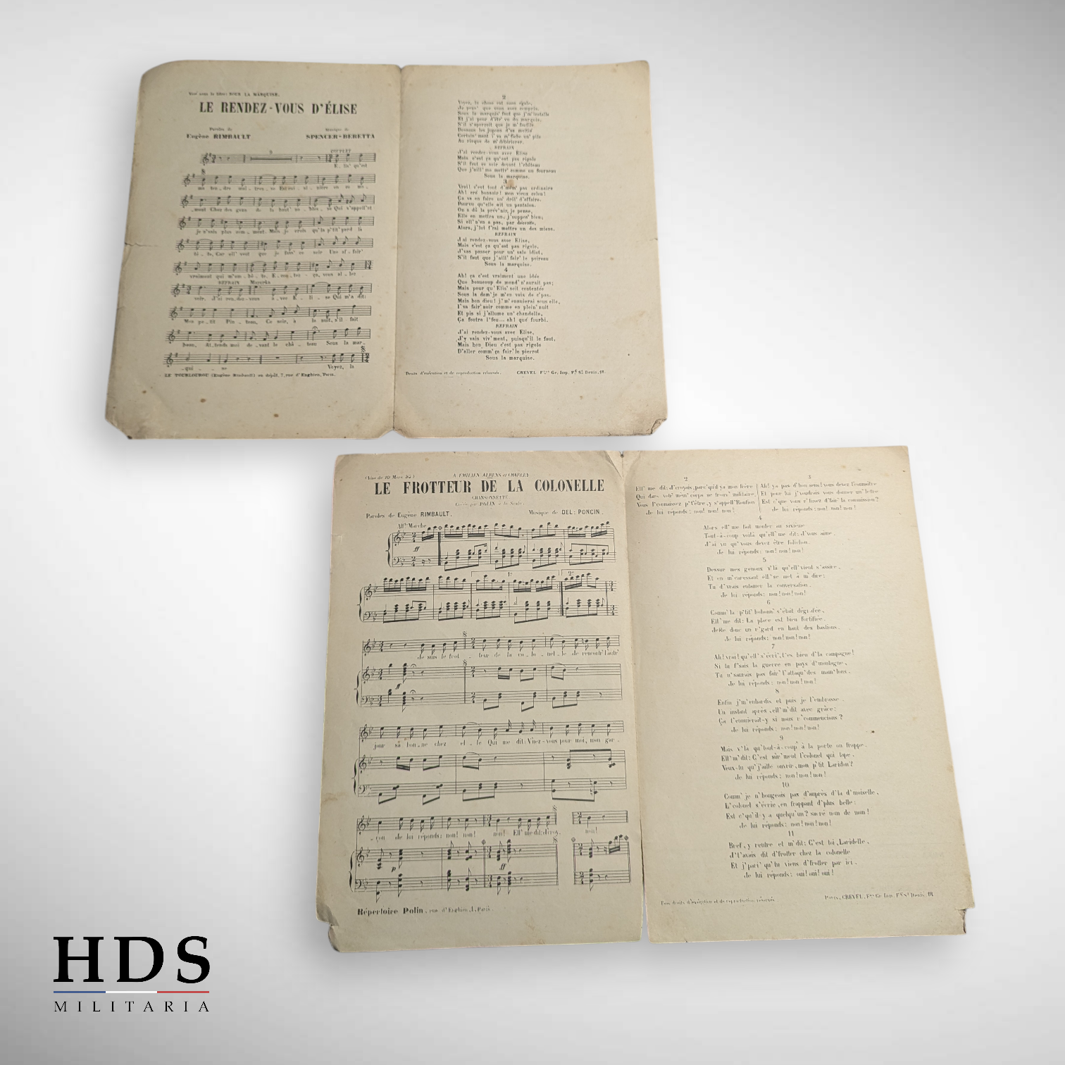 Lot de 10 partitions Françaises ww1