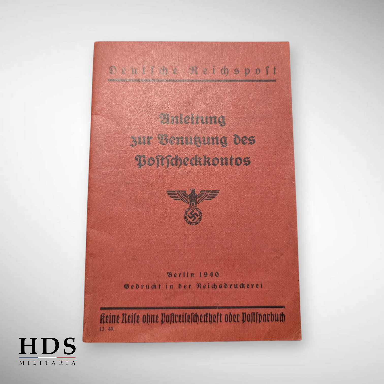 German WW2 instruction booklet postal check