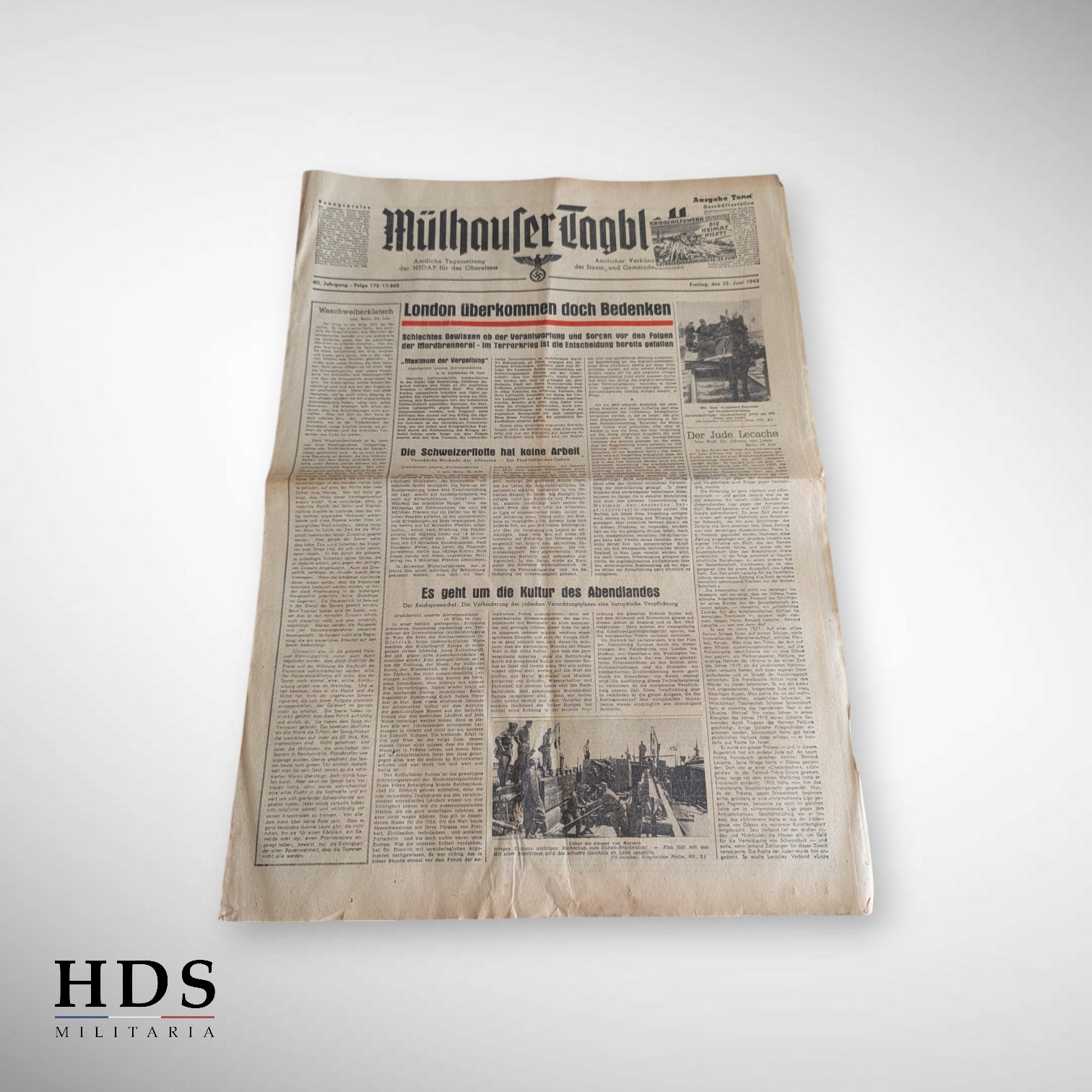 Journal allemand ww2 alsace Mulhouse