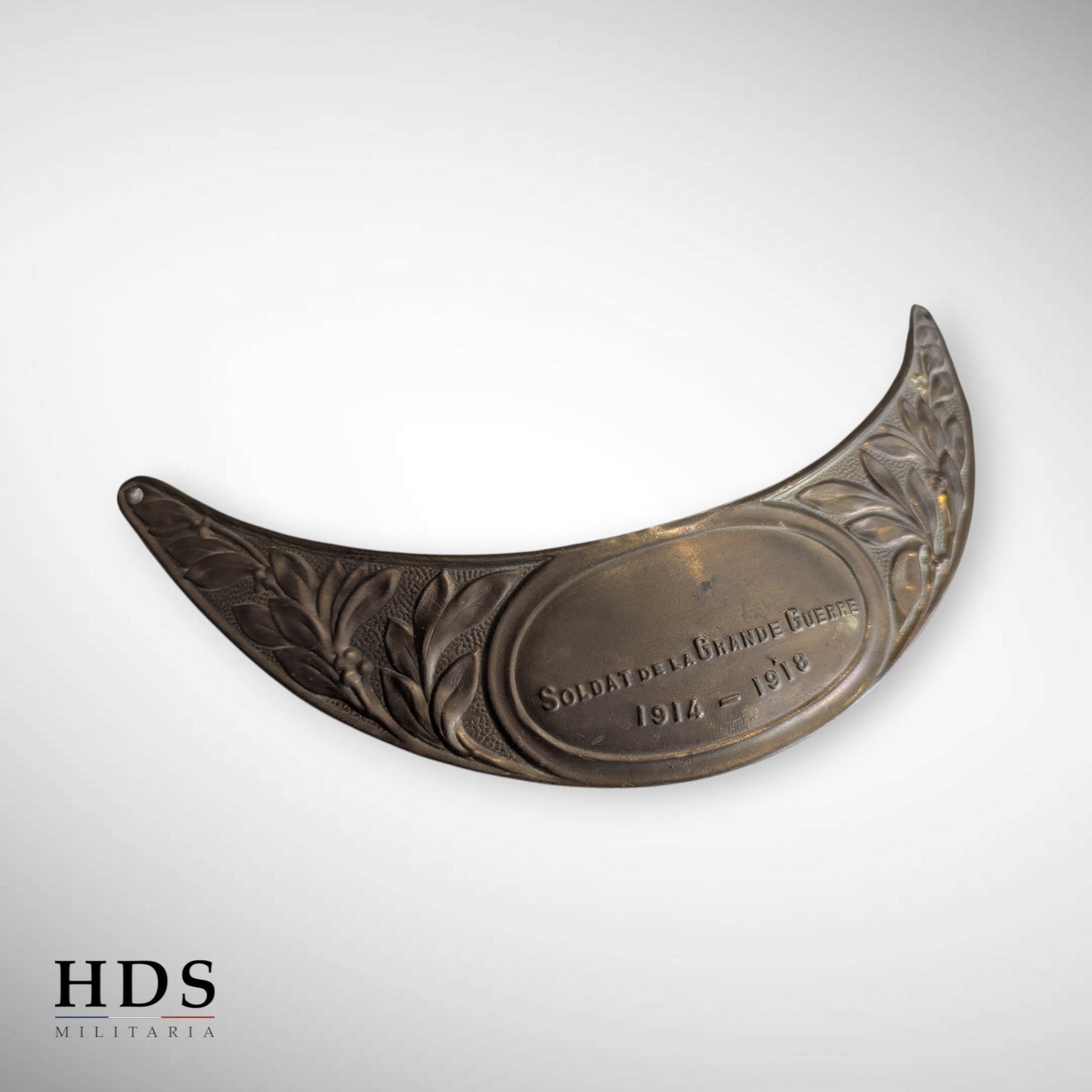 Plaque commémorative casque Adrian ww1