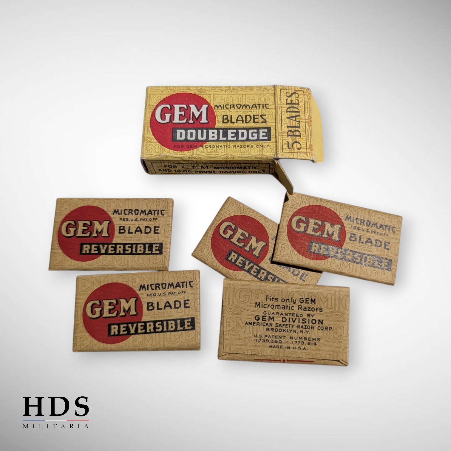 Pack of US WW2 GEM razor blades