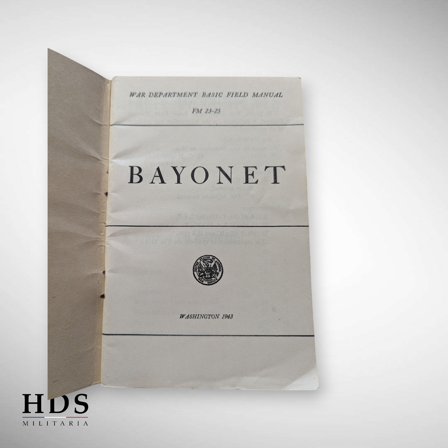 US WW2 FM 23-25 ​​Bayonet Instruction Booklet