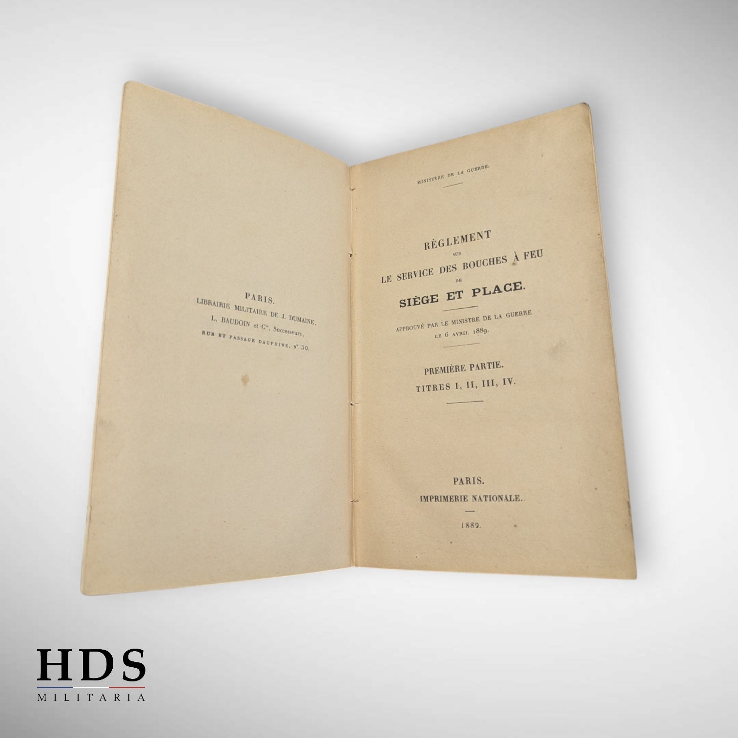 Livret service des bouches à feu 1890