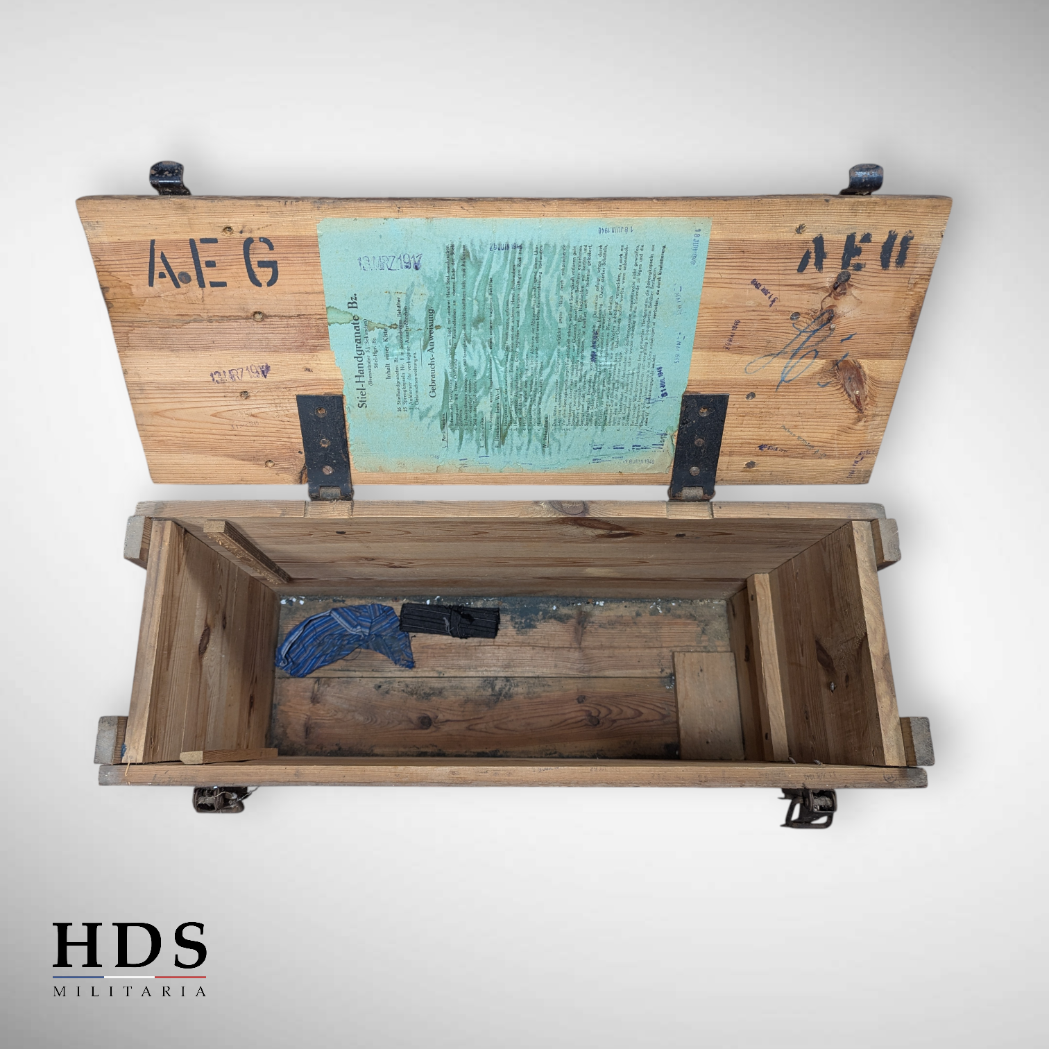 Caisse grenades à manche 1917 allemand ww1