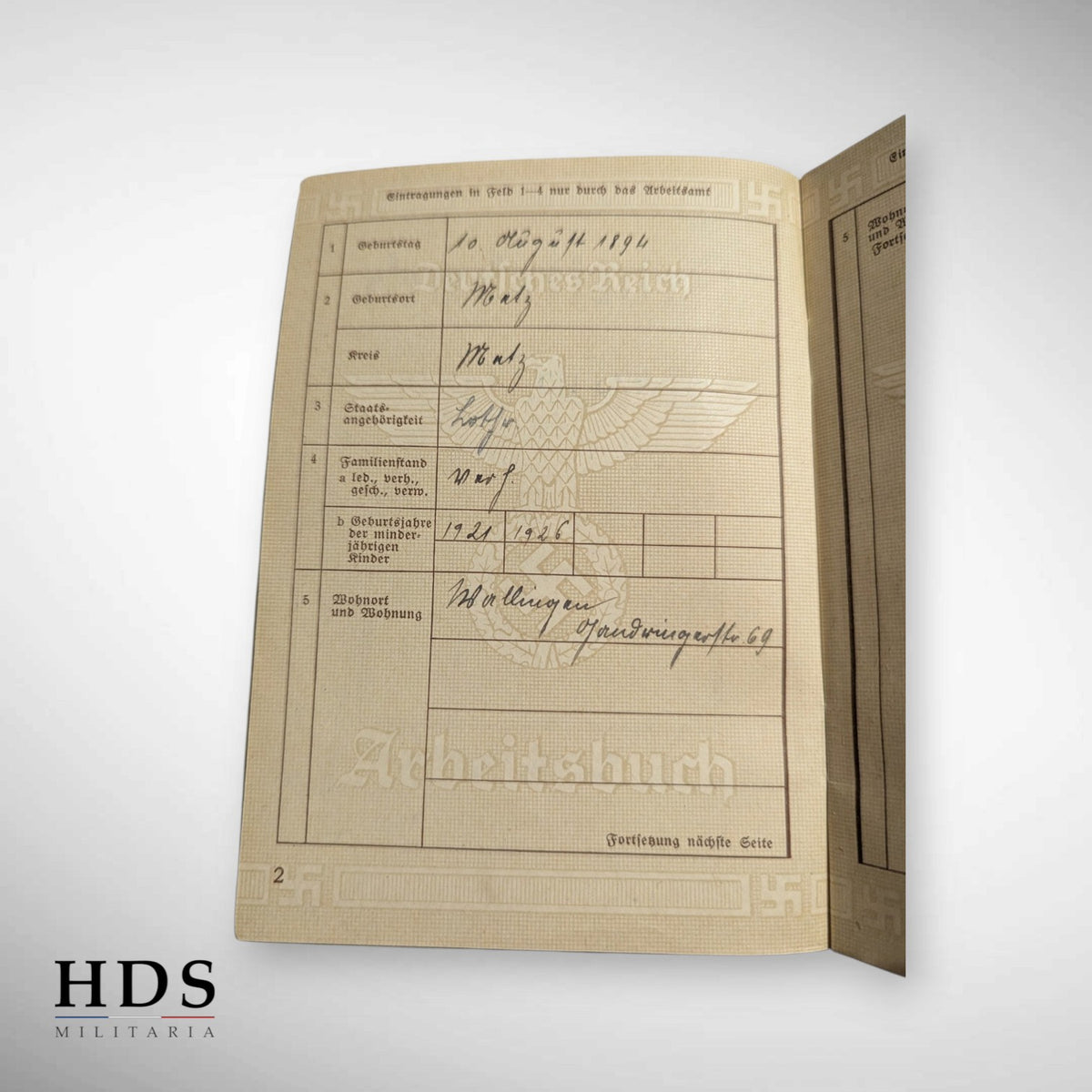 Livret arbeitsbuch Metz ww2