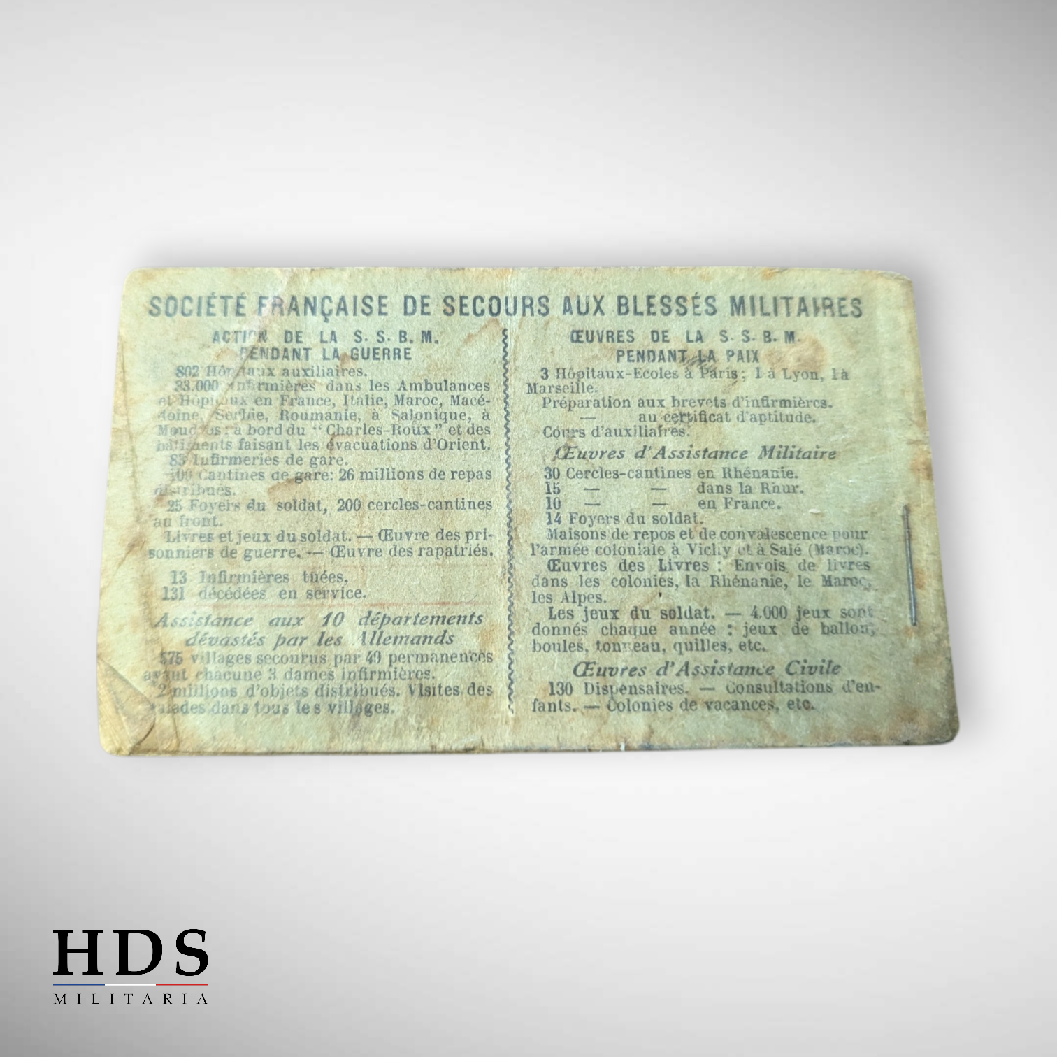 Livret premiers secours SSBM ww2