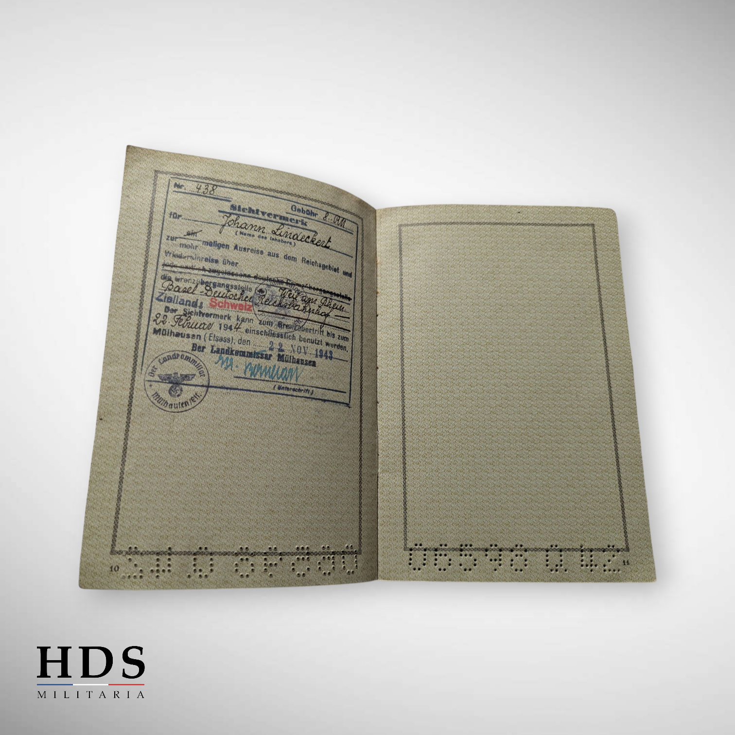 Identity card + passport Lutterbach Alsace ww2