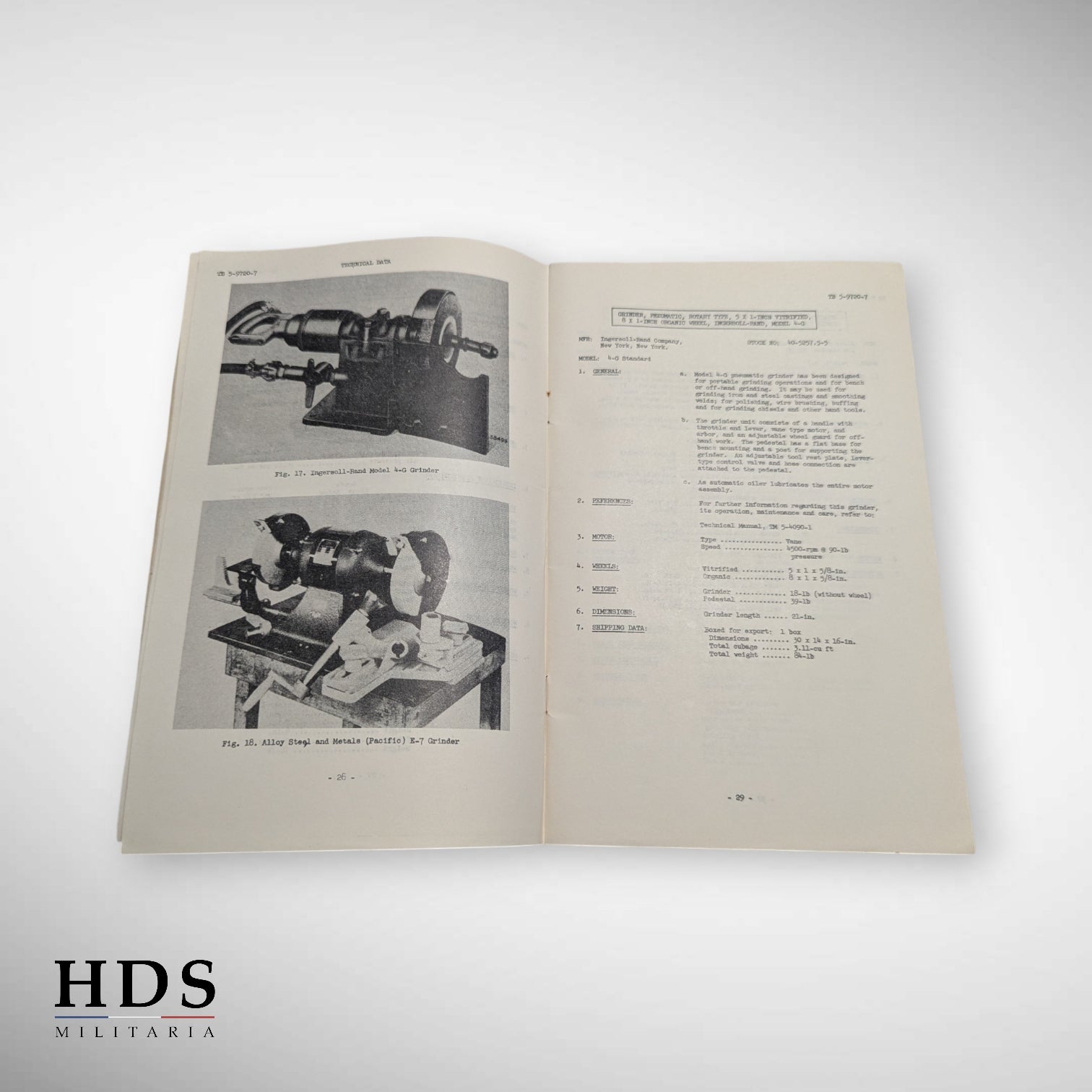 Livret instruction US ww2 outils et maintenance 1944