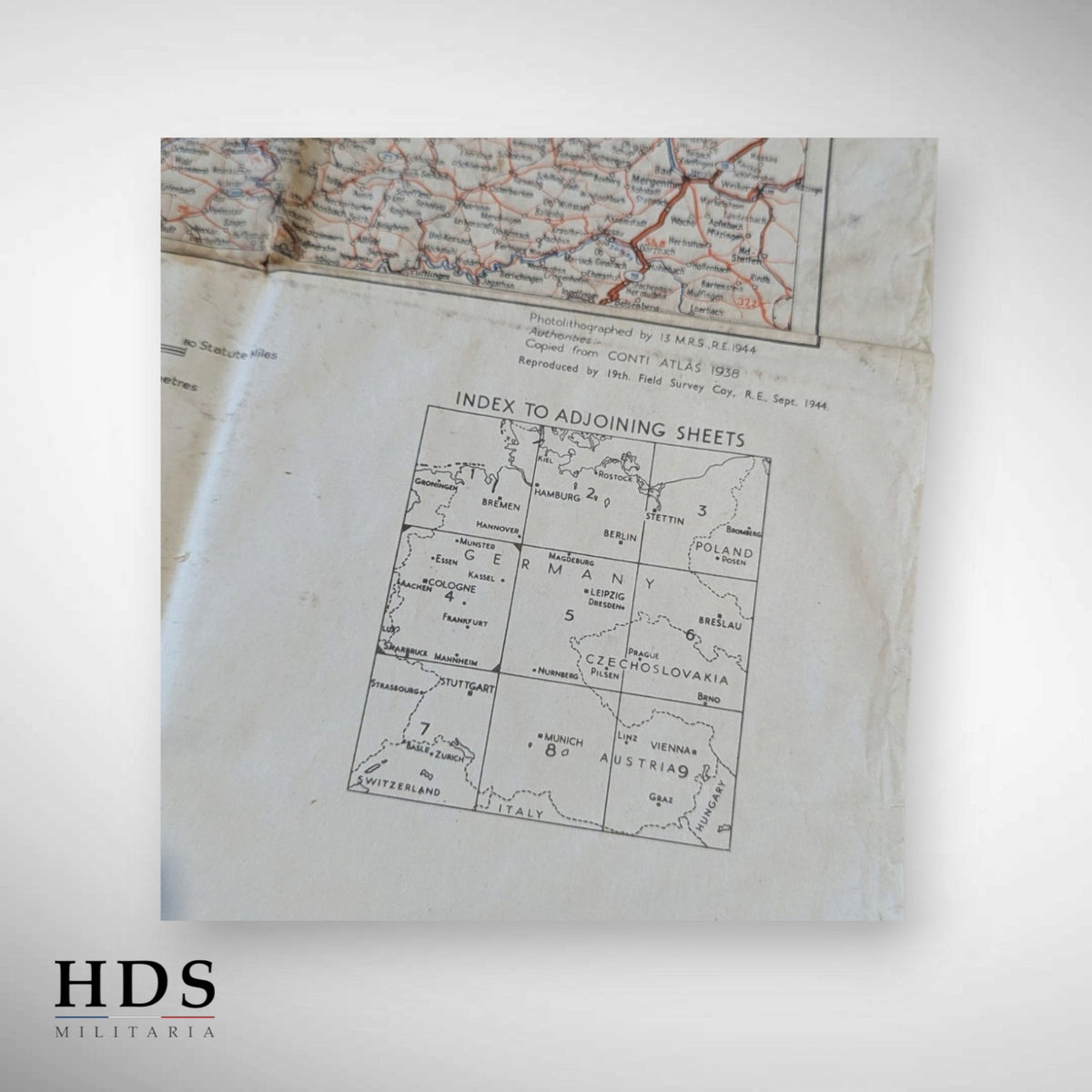 Carte US ww2 Allemagne 1944