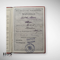 DAF booklet + Arbeitsbuch Elsenheim Alsace ww2