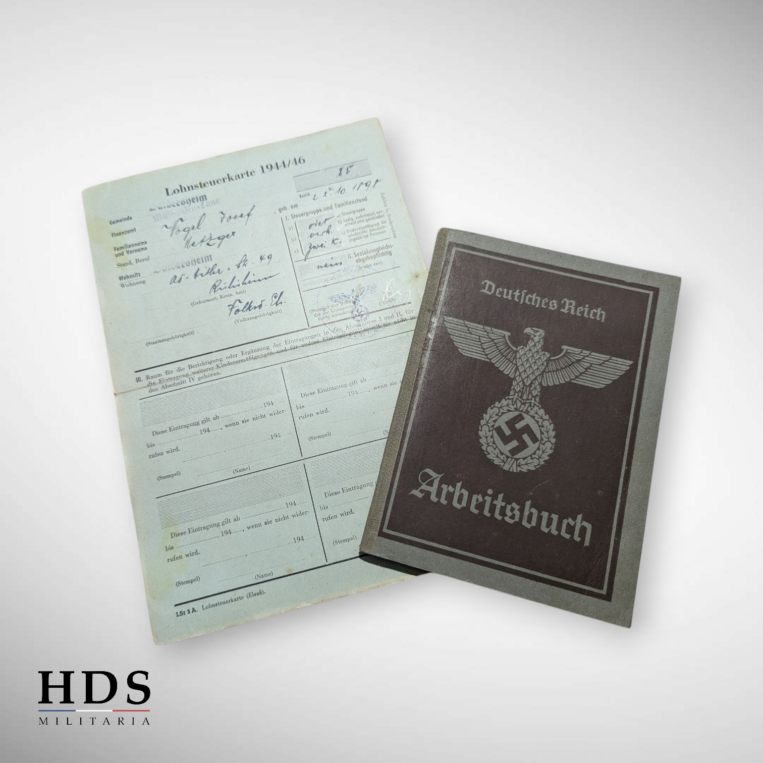 Booklet Arbeitsbuch Baldersheim alsace ww2