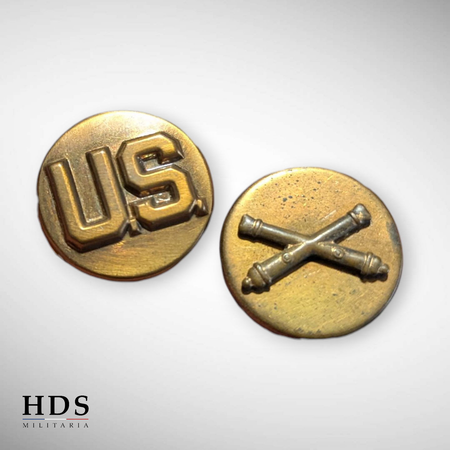 Paire de disques de col US ww2 Artillerie