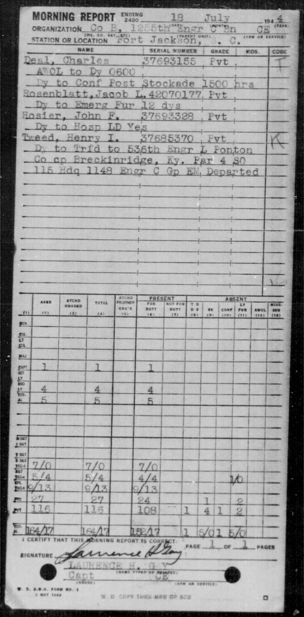 Sac paco US ww2 engineer 1944