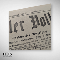 Journal Allemand Alsacien nouvel an 1914 - 15 Guebwiller