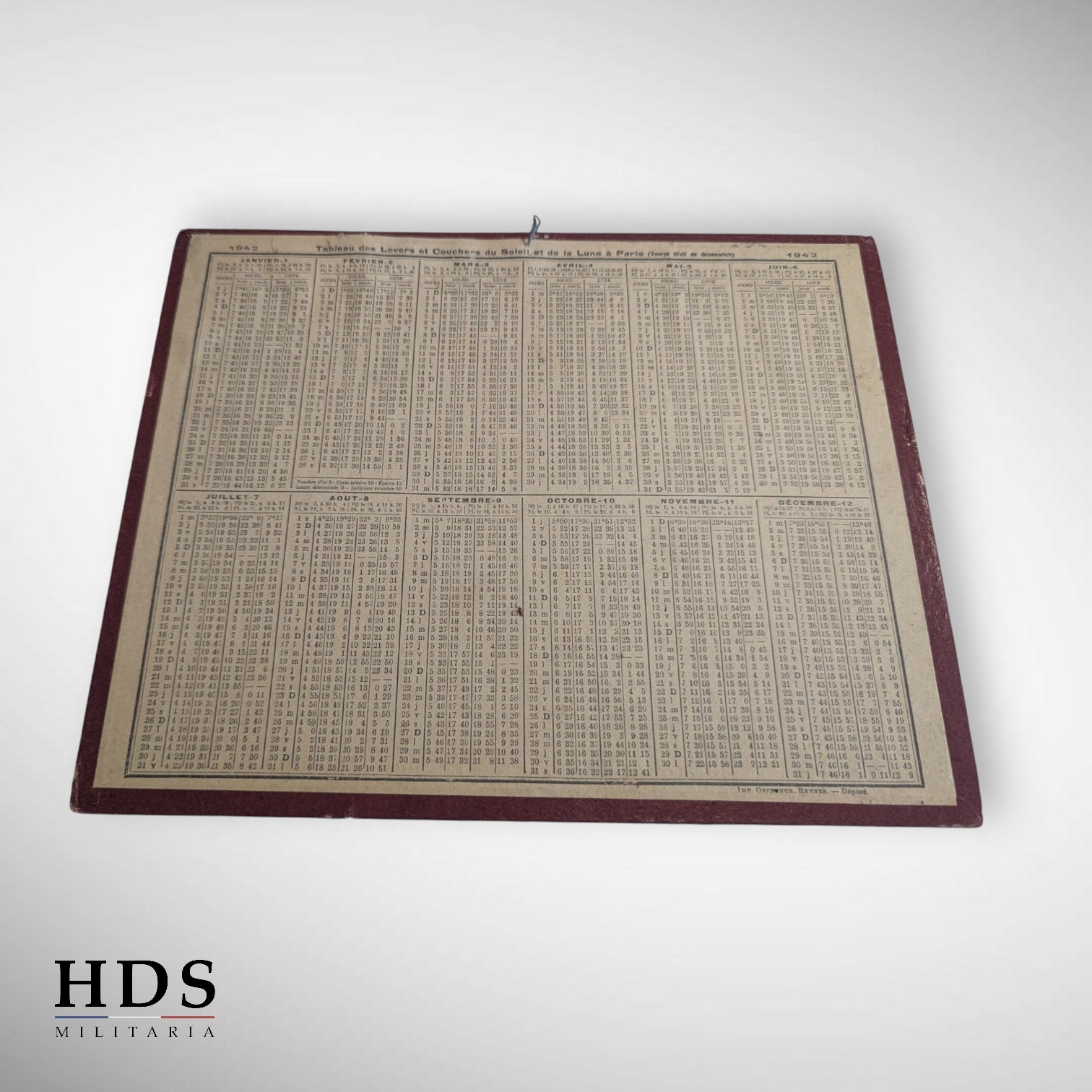 Calendrier Almanach des PTT 1942 ww2