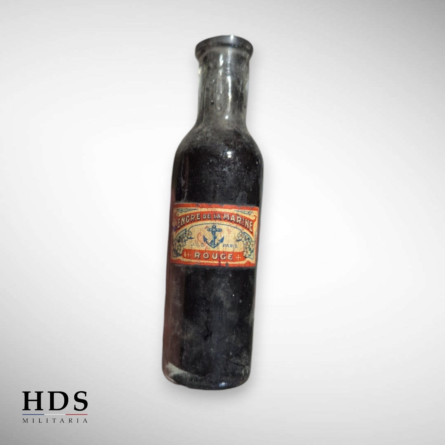 Bouteille encre de la Marine rouge ww1