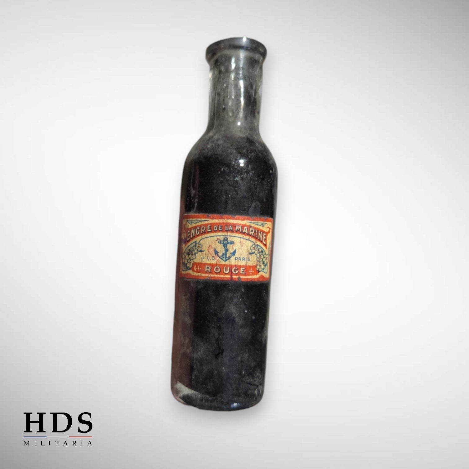 Bouteille encre de la Marine rouge ww1