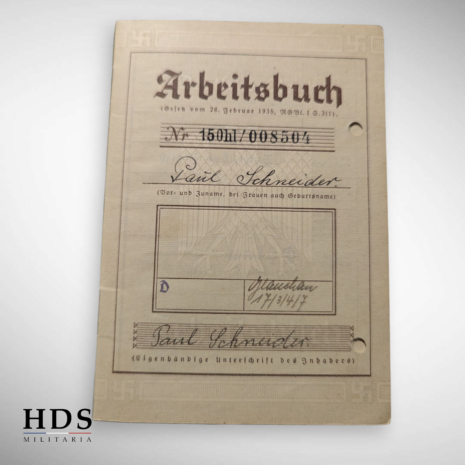Booklet Arbeitsbuch German ww2
