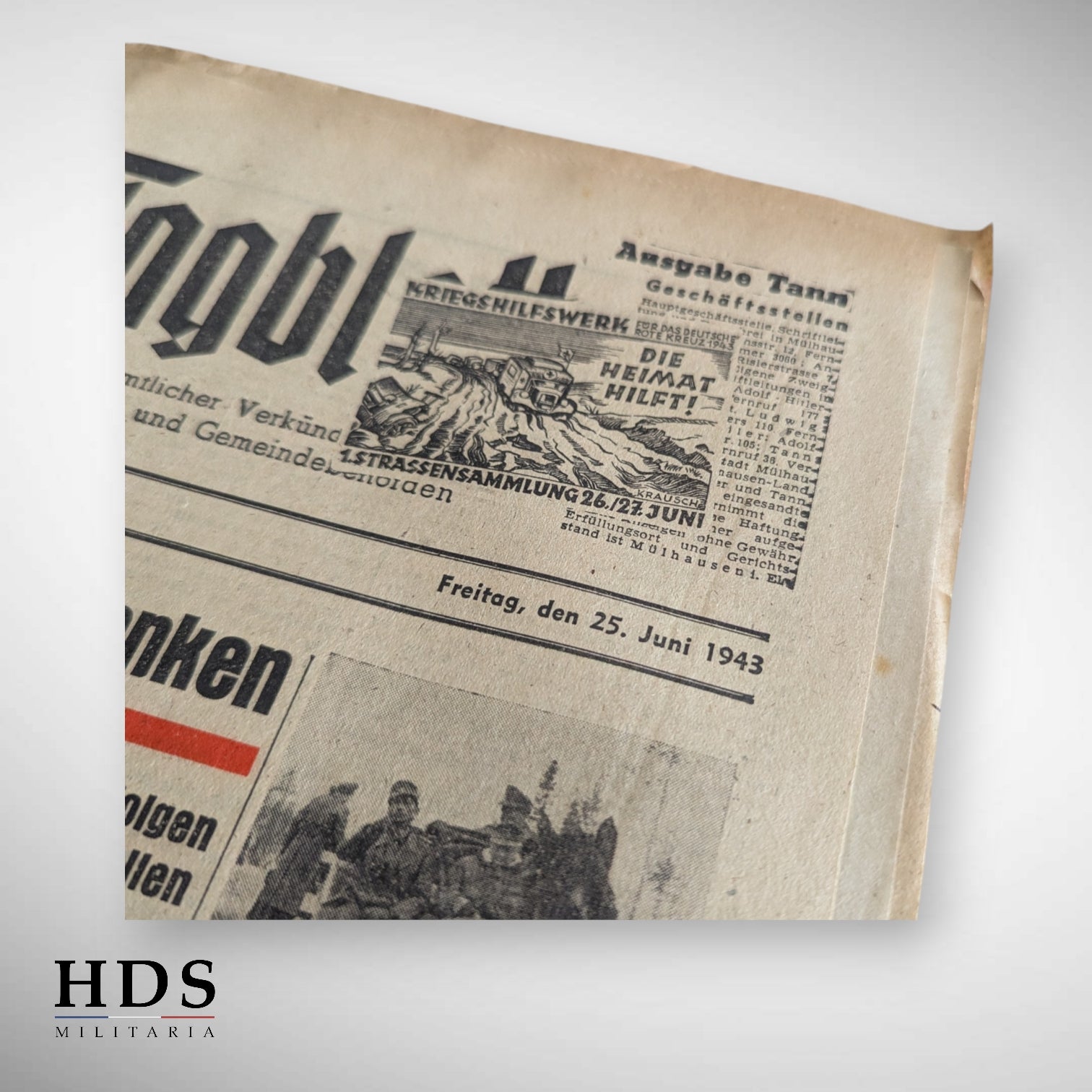 Journal allemand ww2 alsace Mulhouse