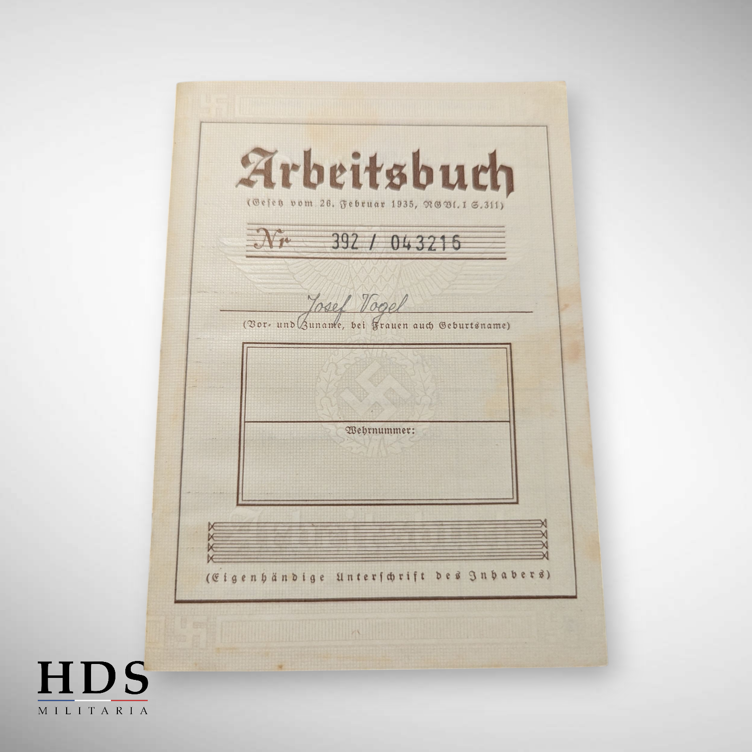 Booklet Arbeitsbuch Baldersheim alsace ww2