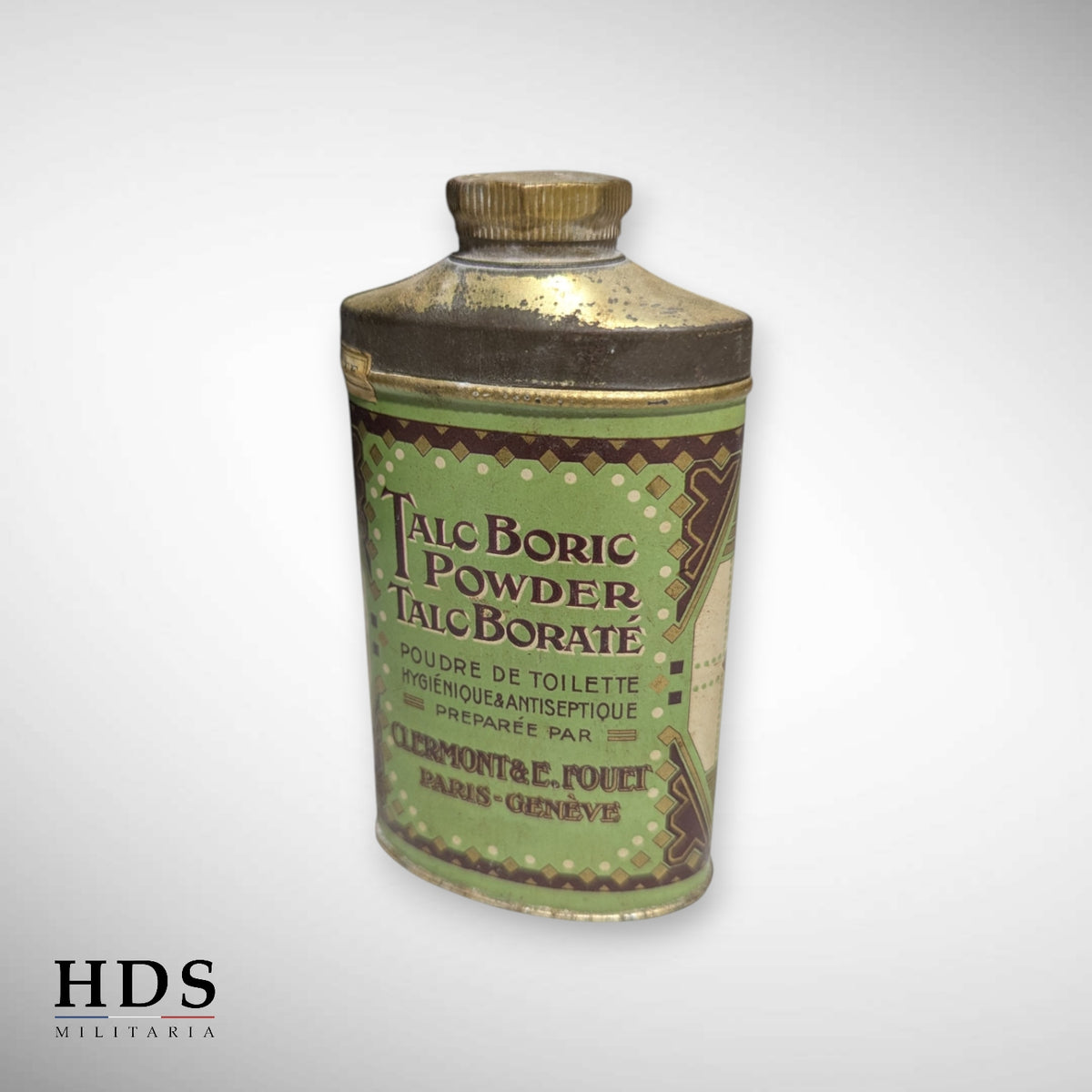 Boîte de talc pleine ww1
